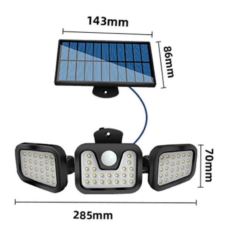 Lampă Solară cu 3 Panouri Rotative, 1725A LED – Iluminare Puternică și Eficientă BESTSELLS