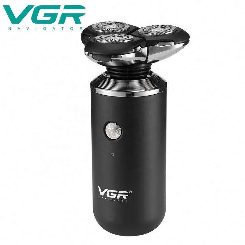 Aparat de ras electric HOZRO, Model VGR V317, 3 capete, fara fir, incarcare USB, negru