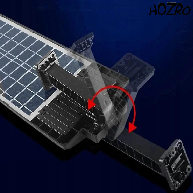 Lampă Stradală Solară HOZRO, 1000W, cu Protecție IP65, Unghi de Rotire 180°, Baterie 4500 mAh, Realizată din Material ABS Durabil, Culoare Neagră – Iluminat Puternic și Eficient Energetic pentru Exterior HOZRO