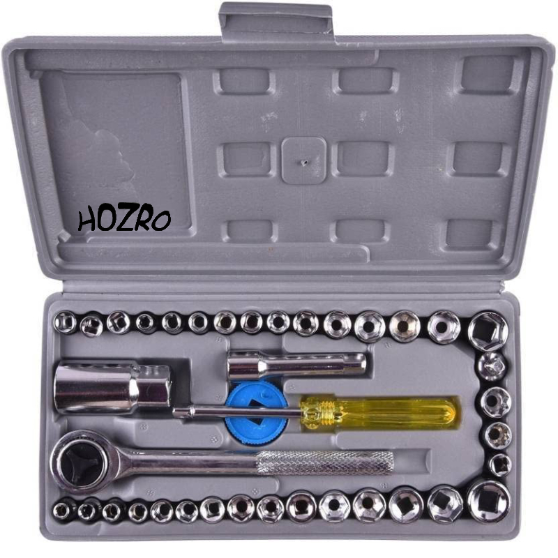 Set Trusă de Scule Universală HOZRO, cu 40 de Piese – Unelte Multifuncționale pentru Reparații Casnice, Auto sau Hobby, în Husă Compactă și Portabilă, Ideală pentru Meșteri Amatori sau Profesioniști HOZRO