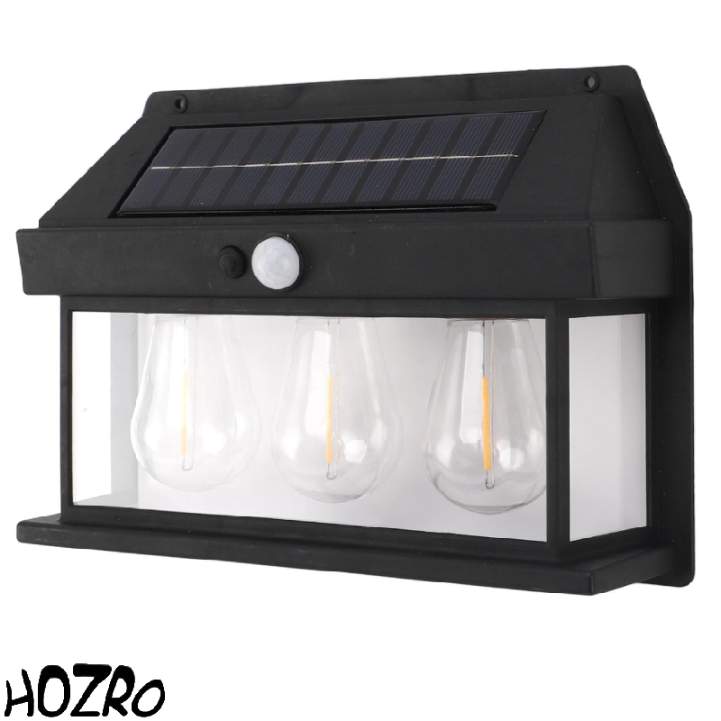 Lampă Solară HOZRO, Model KT 666-3W cu 3 Becuri LED – Iluminat Exterior Economic și Eficient, Încărcare Solară, Ideală pentru Curte, Grădină sau Camping HOZRO