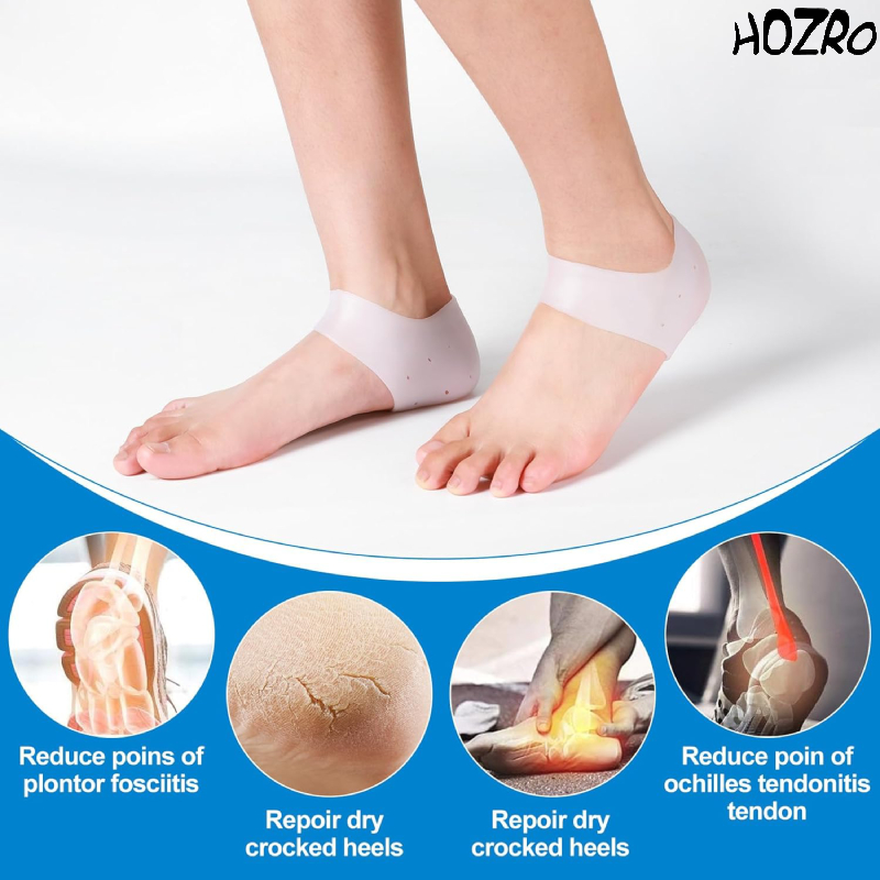 Pad de Protecție HOZRO, din Silicon pentru Călcâi – Confort, Amortizare și Prevenirea Durerilor, Ideal pentru Încălțăminte Zilnică, Sport sau Mers Prelungit HOZRO