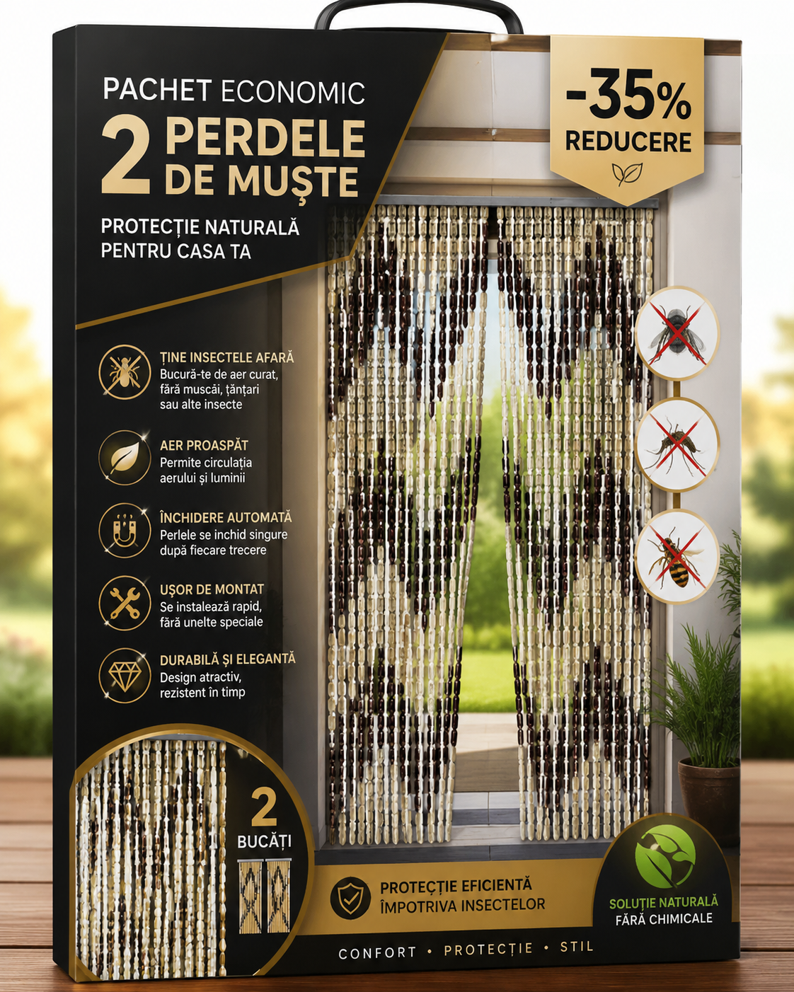 ☀️ Pachet Promo: 2 x Perdea Protecție Muște și Țânțari HOZRO® (90x200 CM) – Confort Maxim pentru Casa Ta! BESTSELLS