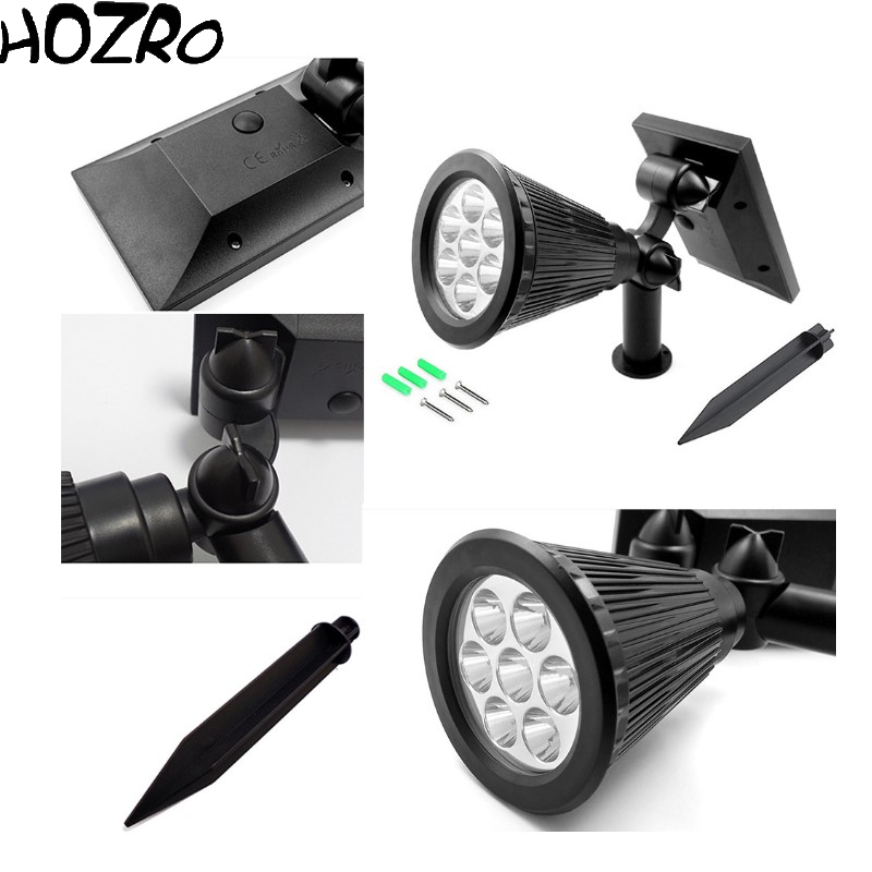 Proiector HOZRO, RGB cu Panou Solar – Iluminare LED Multicoloră, Telecomandă și Senzor de Lumină, Ideal pentru Exterior HOZRO