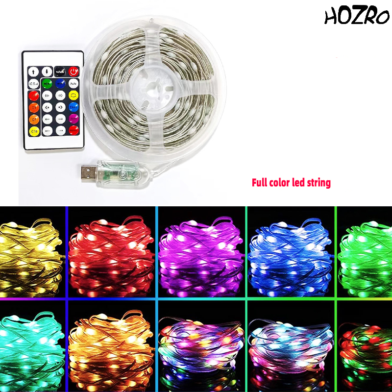 Instalatie Luminoasă Smart RGB HOZRO, Pentru Brad, 10M cu 100 LED-uri, Control prin Aplicație QR, Alimentare USB, 7 Culori și Efecte Multiple – Iluminare Decorativă Inteligentă pentru Crăciun, Dormitor, Terasă sau Evenimente HOZRO