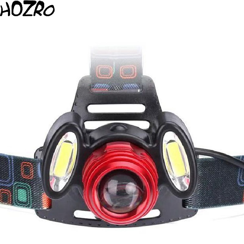 💡 Lanternă de Cap HOZRO, 3 LED Rotary Zoom Oval – Iluminare Reglabilă și Puternică, Hands-Free pentru Camping, Drumeții, Ciclism sau Lucru în Întuneric HOZRO