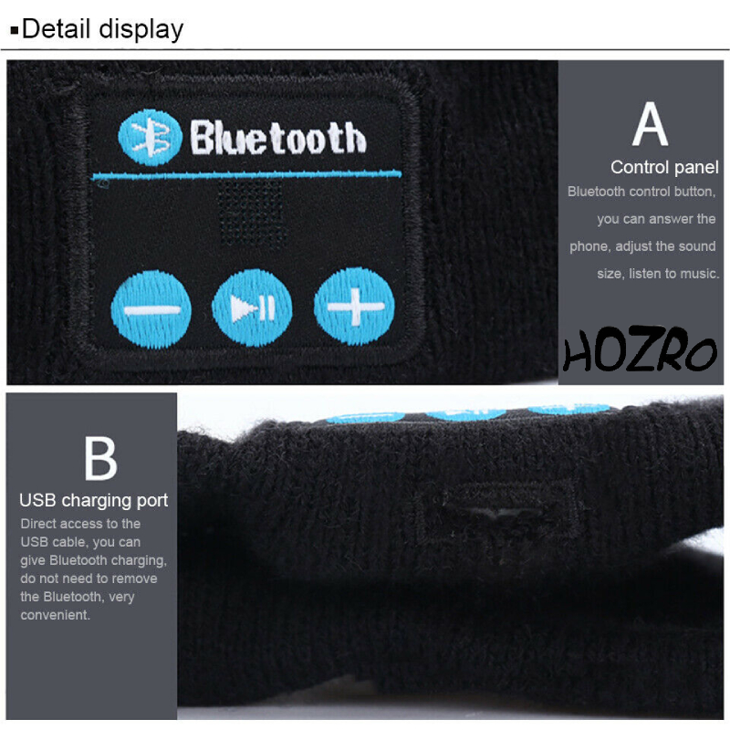 Bentiță Bluetooth HOZRO, cu Căști Wireless și Microfon – Accesoriu 2 în 1, Moale și Confortabil, Ideal pentru Somn, Sport, Meditație, Jogging, Relaxare sau Călătorii, Compatibilă cu iOS și Android HOZRO