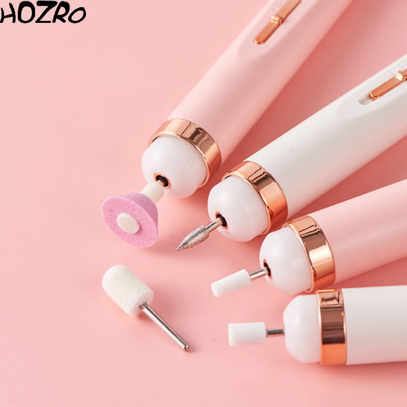Freză Electrică Unghii HOZRO, Tip Pix Cu Design Compact și Elegant, Culoare Roz HOZRO