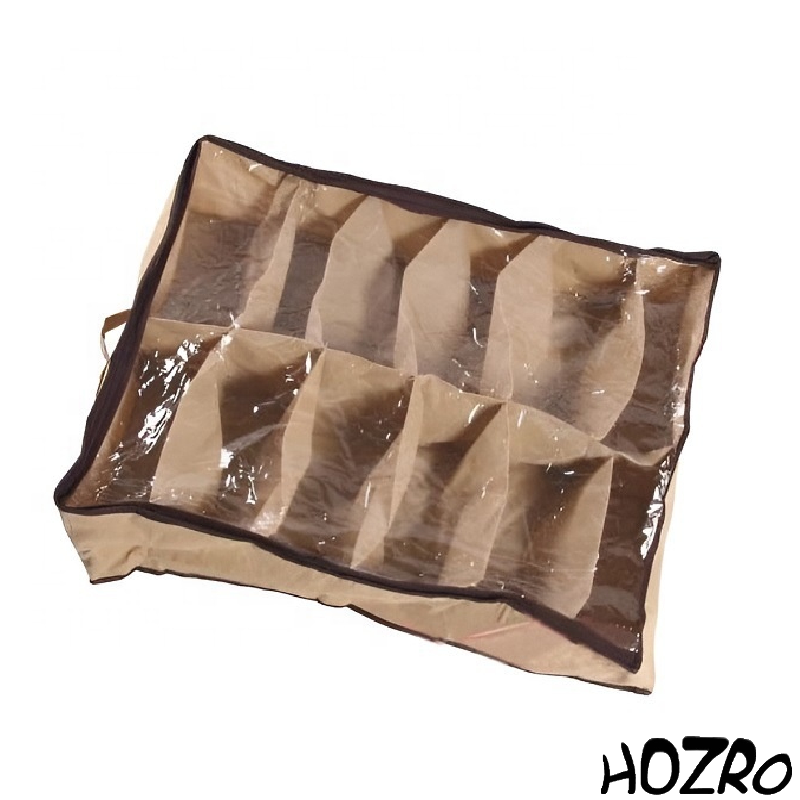Organizator Pantofi HOZRO, Raft Modular pentru 12 Perechi, Compact și Ușor de Montat HOZRO