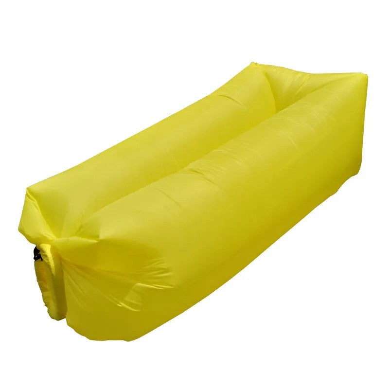 Saltea Gonflabilă Lazy Bag Tip Sezlong – Perfectă pentru Camping, Plajă și Piscină! 🏖️Galben BESTSELLS