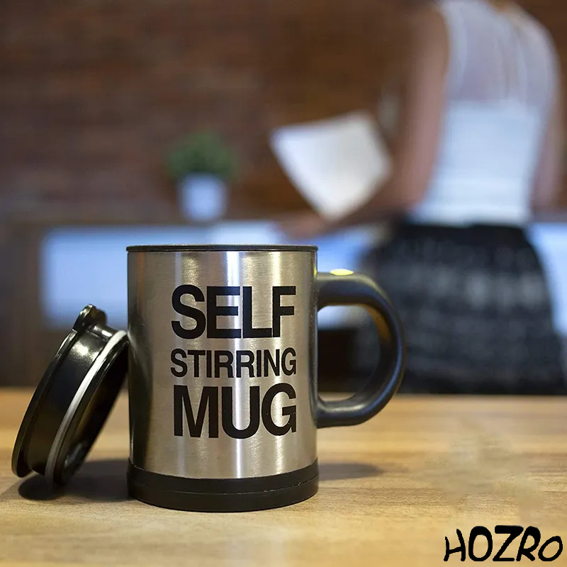 Cana Inteligentă HOZRO, cu Amestecare Automată – Self Stirring Mug, 350 ml, Ideală pentru Cafea, Ciocolată Caldă sau Băuturi Instant HOZRO