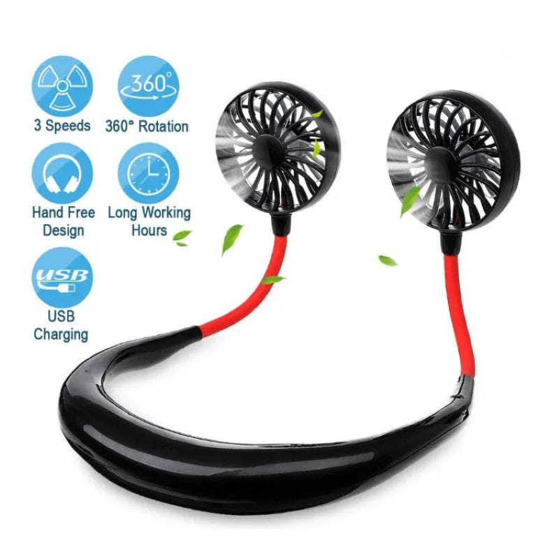 Mini ventilator portabil pentru gat – Racoare oriunde, oricand! 🌬️🔥 BESTSELLS