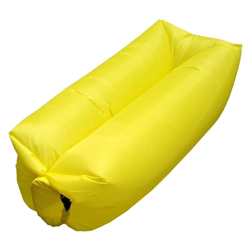 Saltea Gonflabilă Lazy Bag Tip Sezlong – Perfectă pentru Camping, Plajă și Piscină! 🏖️Galben BESTSELLS