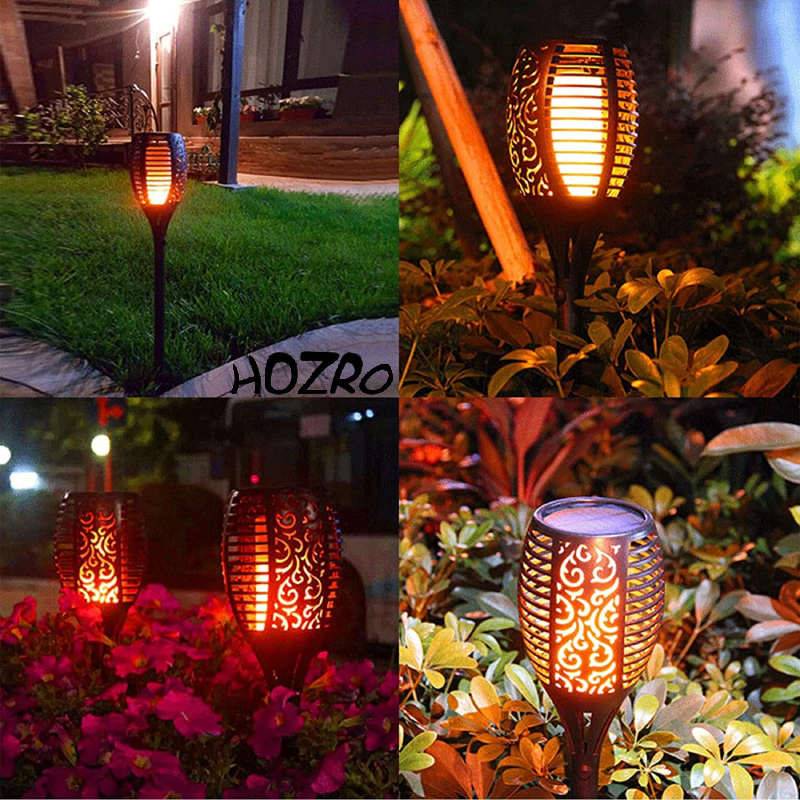 Țăruș Grădină HOZRO, cu Efect de Flacără Mare – Lampă Solară Decorativă pentru Exterior HOZRO