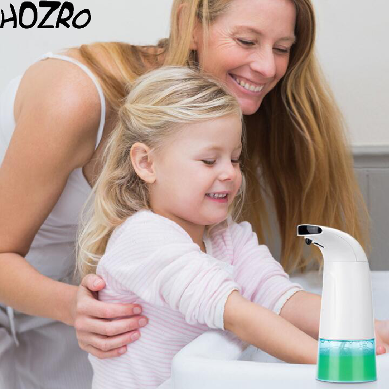 Dozator de Săpun HOZRO, Automat cu Senzor Infraroșu – Distribuire Igienică fără Atingere, Rezervor Generos, Design Modern și Funcționare pe Baterii, Ideal pentru Bucătărie și Baie HOZRO