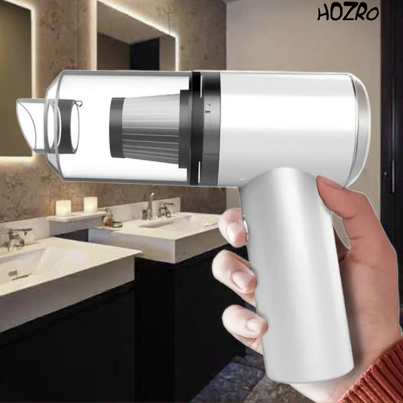 Aspirator Auto HOZRO, 2 în 1 – Puternic și Multifuncțional, Compact și Portabil, Ideal pentru Curățarea Interiorului Mașinii și a Casei HOZRO