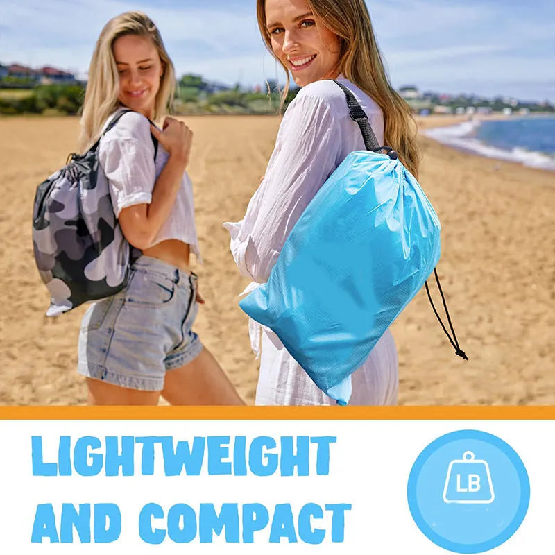 Saltea Gonflabilă Lazy Bag Tip Sezlong – Perfectă pentru Camping, Plajă și Piscină! 🏖️Blue BESTSELLS