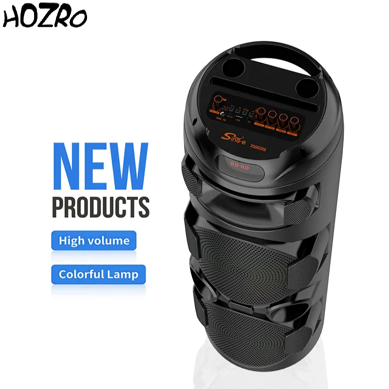 Boxa HOZRO, Model ZQS8220S, HiFi System cu Bass Colorat, Putere de 18, 000W si Baterie de 4500mAh – Design Negru Impresionant si Sunet Dinamic pentru O Experienta Audio Unica HOZRO