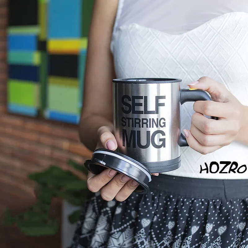 Cana Inteligentă HOZRO, cu Amestecare Automată – Self Stirring Mug, 350 ml, Ideală pentru Cafea, Ciocolată Caldă sau Băuturi Instant HOZRO