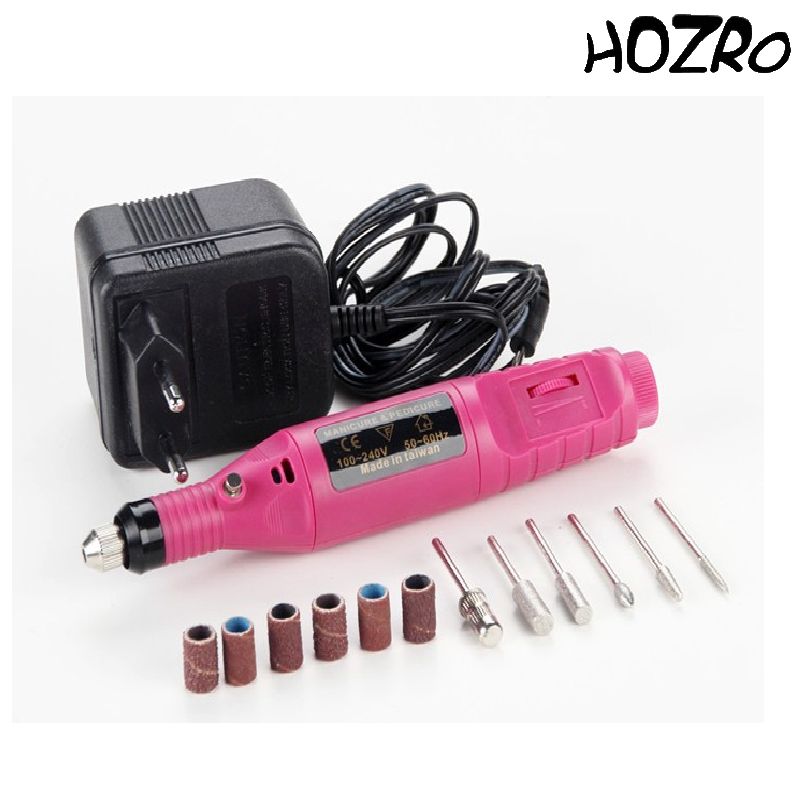Freză Electrică HOZRO, pentru Unghii – Set Profesional Manichiură și Pedichiură, Viteză Reglabilă HOZRO
