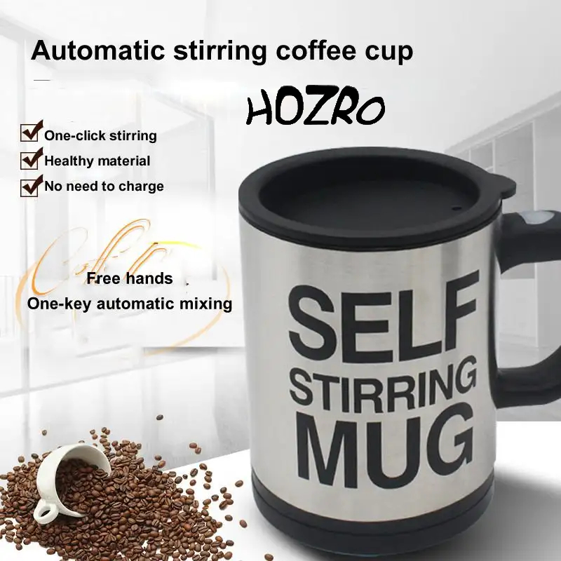 Cana Inteligentă HOZRO, cu Amestecare Automată – Self Stirring Mug, 350 ml, Ideală pentru Cafea, Ciocolată Caldă sau Băuturi Instant HOZRO