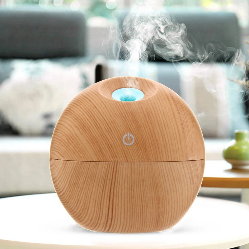 Difuzor HOZRO, Aromaterapie 001 – Umidificator cu LED, Design Elegant, Disponibil în Culorile Bej și Maro HOZRO