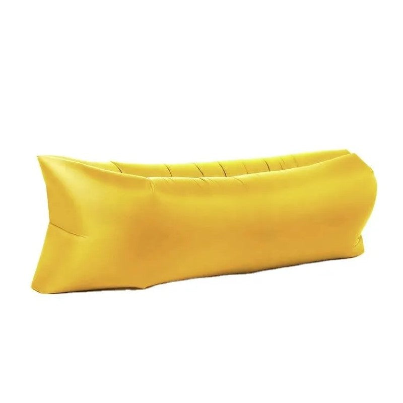 Saltea Gonflabilă Lazy Bag Tip Sezlong – Perfectă pentru Camping, Plajă și Piscină! 🏖️Galben BESTSELLS