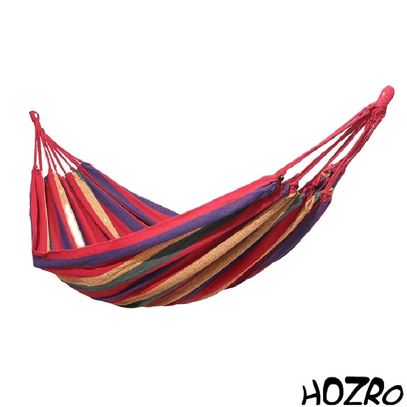 Hamac Simplu HOZRO, Portabil și Confortabil pentru Relaxare în Aer Liber, Disponibil în Culorile Roșu și Albastru HOZRO