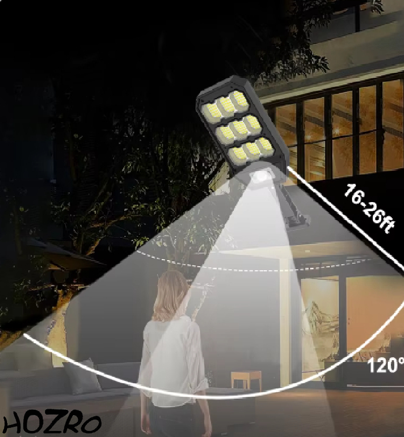 Lampă Solară HOZRO, Model LF-1769 – Iluminare LED Puternică, Încărcare Solară, Rezistentă la Intemperii, Ideală pentru Curți, Grădini și Spații Exterioare HOZRO