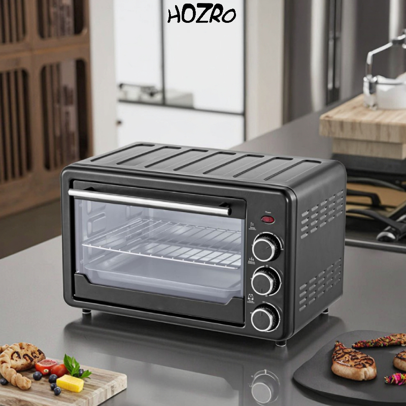 Cuptor Electric Mini HOZRO, Multifuncțional pentru Pizza, Clătite, Patiserie, Fripturi, Prăjituri, Pâine și Toast – Perfect pentru Gătit Acasă, Copt, Prăjit și Grătar, 220V HOZRO