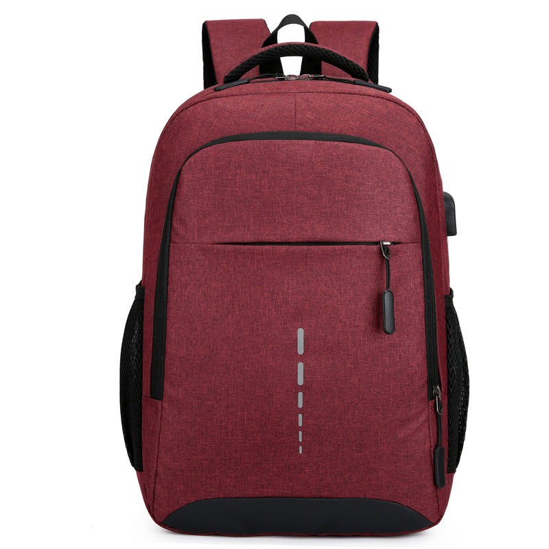Rucsac Laptop HOZRO, 14 inch, Port USB, Poliester Rezistent, Compartiment Laptop, Călătorie, Școală sau Birou, Vișiniu HOZRO