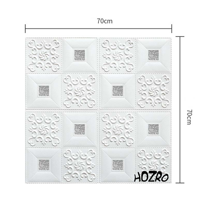 Tapet 3D autoadeziv, Model pentru Tavan/Perete, design modern, foarte usor de montat, Alb/Gri HOZRO