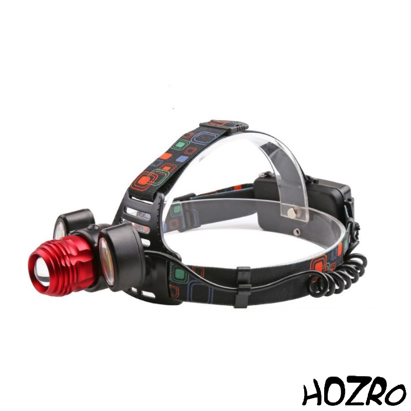 💡 Lanternă de Cap HOZRO, 3 LED Rotary Zoom Oval – Iluminare Reglabilă și Puternică, Hands-Free pentru Camping, Drumeții, Ciclism sau Lucru în Întuneric HOZRO