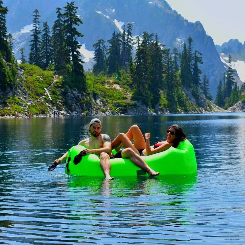 Saltea Gonflabilă Lazy Bag Tip Sezlong – Perfectă pentru Camping, Plajă și Piscină! 🏖️Verde BESTSELLS