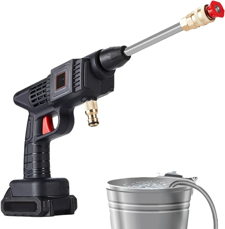 Aparat de spalat cu presiune tip pistol fara fir, 2 acumulatori, 48Vf, filtru si duze incluse BESTSELLS