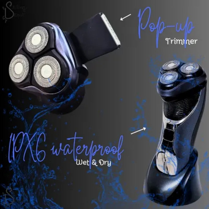 Aparat de ras cu acumulator reincarcabil, cap flexibil, model GM-7727, Albastru BESTSELLS