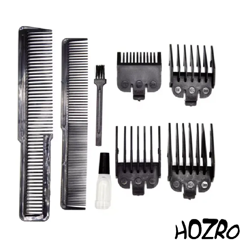 Masina de Tuns Profesionala HOZRO, 15W, Utilizare Fara Fir, Baterie 2000mAh, 4 Capete Interschimbabile, Timp de Operare 60 Minute, Auriu HOZRO