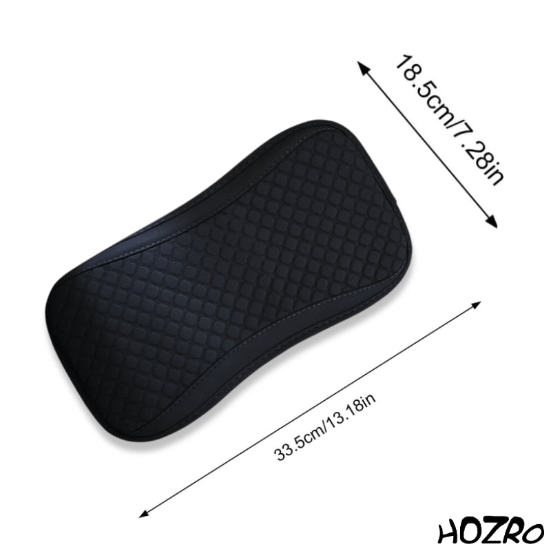 Husă Universală HOZRO, pentru Cotieră Auto, Piele Texturată Carbon, Impermeabilă, Antiderapantă, Bej – Compatibilă cu Majoritatea Mașinilor, Potrivită pentru Toate Sezoanele HOZRO