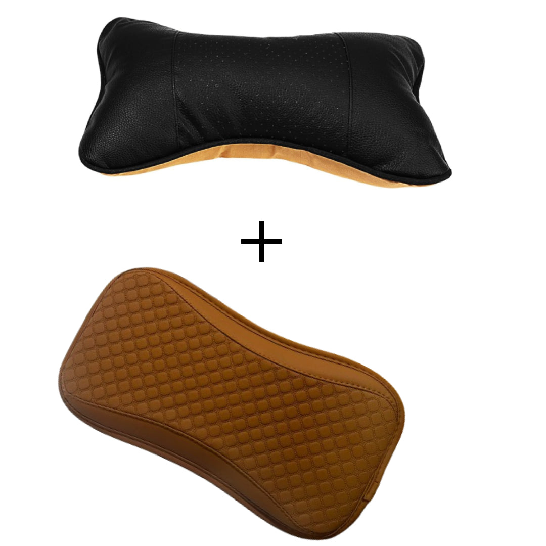 Set Perna Tetieră și Cotieră Auto HOZRO, Suport Ergonomic pentru Gât și Braț, Confort Sporit la Condus și Călătorii, Design Elegant și Material Durabil HOZRO