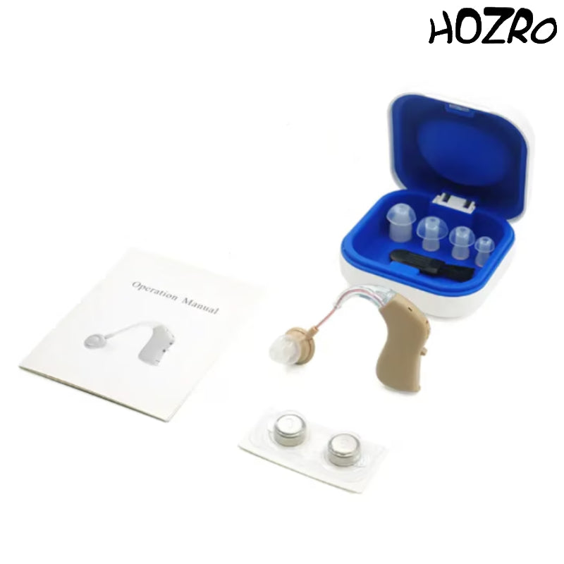 Aparat auditiv HOZRO, Model G28 – proteză auditivă digitală puternică 130 dB, autonomie 100 ore, reîncărcare rapidă prin cablu USB, design confortabil și ușor de utilizat HOZRO