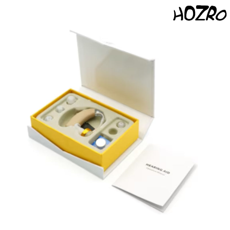 Aparat auditiv analog HOZRO, retroauricular, Model G-20, putere maximă, consum redus, reglaj volum, amplificator de sunet pentru adulți și seniori HOZRO