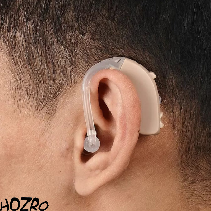 Amplificator auditiv HOZRO, Model G26 reîncărcabil cu tehnologie canal aer, reglare volum, reducere zgomot și autonomie extinsă – model confortabil și discret pentru auz îmbunătățit HOZRO