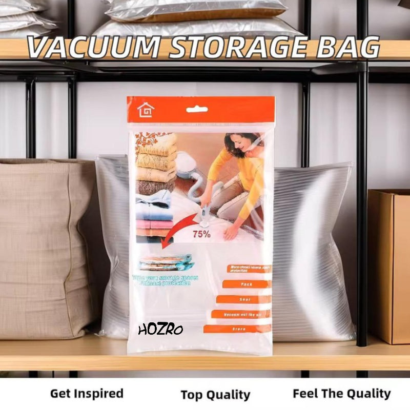 Saci de vidat HOZRO, din plastic rezistent, reutilizabili, pentru depozitare eficientă și economisire de spațiu, protecție împotriva umezelii, prafului și mirosurilor, compatibili cu aspirator HOZRO