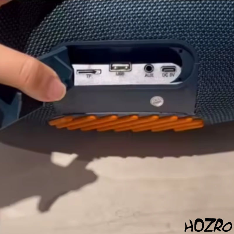 🎶 Boxă Portabilă HOZRO, Super Bass Booms Box 3 Bluetooth, cu Mâner, Sunet 3D Stereo, Slot USB și Card TF, Radio FM, Rezistență la Apă IPX6 – Design Modern, Bass Puternic și Autonomie Extinsă HOZRO