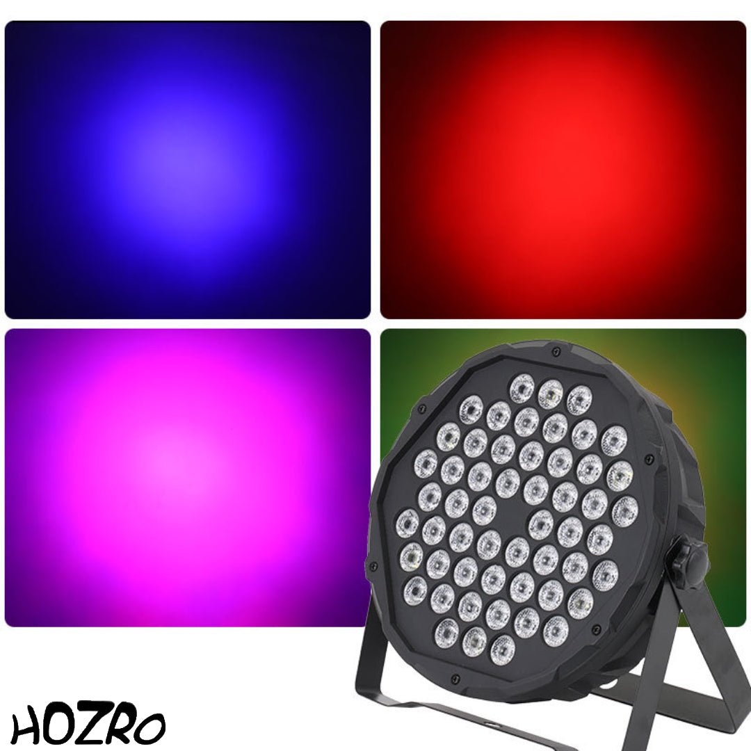 Lumină de Scenă Profesională RGB HOZRO, 60 LED , 1.5W, Efecte Multicolore Dinamice, Iluminare Puternică pentru DJ, Club, Festival sau Evenimente – Design Compact și Consum Redus de Energie HOZRO