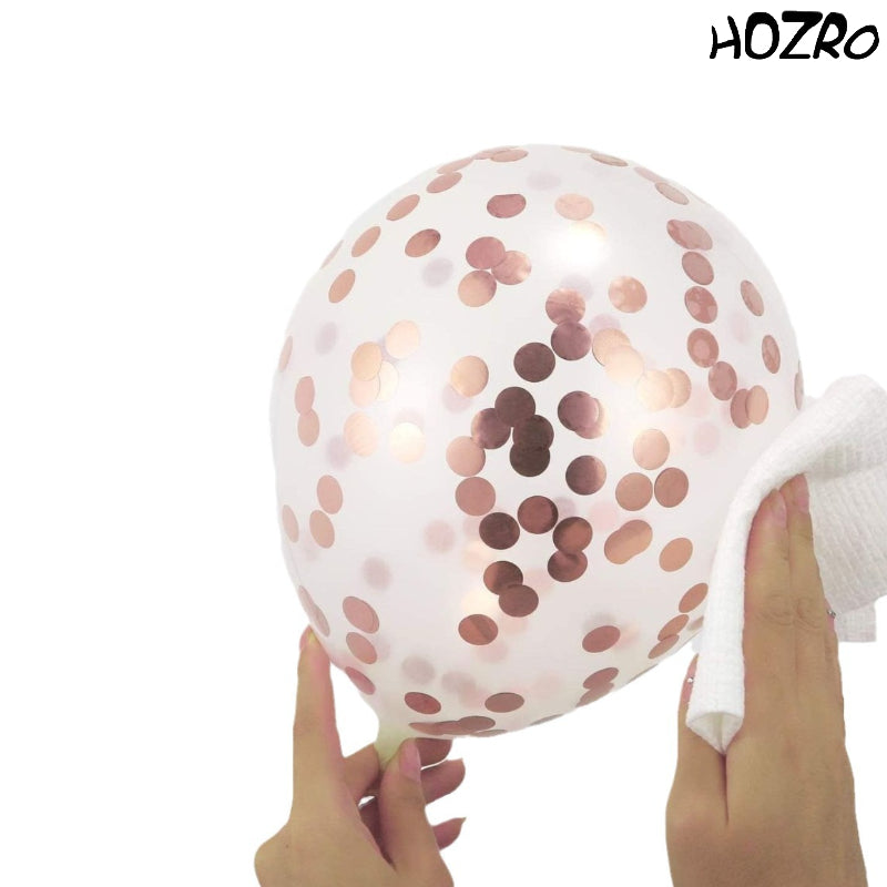 Set 48 Baloane HOZRO, în Formă de Inimă Rose Gold, Decor Elegant pentru Petreceri, Nunți, Aniversări și Evenimente Speciale, Baloane Rezistente din Folie/Latx, Perfecte pentru Aranjamente Romantice și Poze de Impact HOZRO