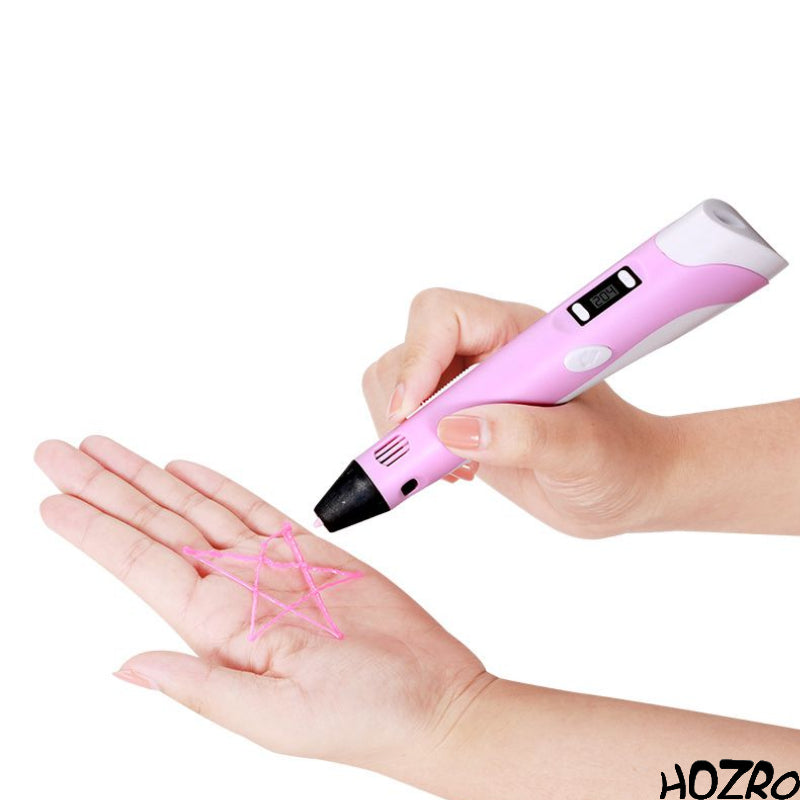Creion 3D HOZRO, cu temperatură reglabilă, afișaj digital și filamente colorate – Perfect pentru începători, creativitate, proiecte DIY și modelare tridimensională HOZRO