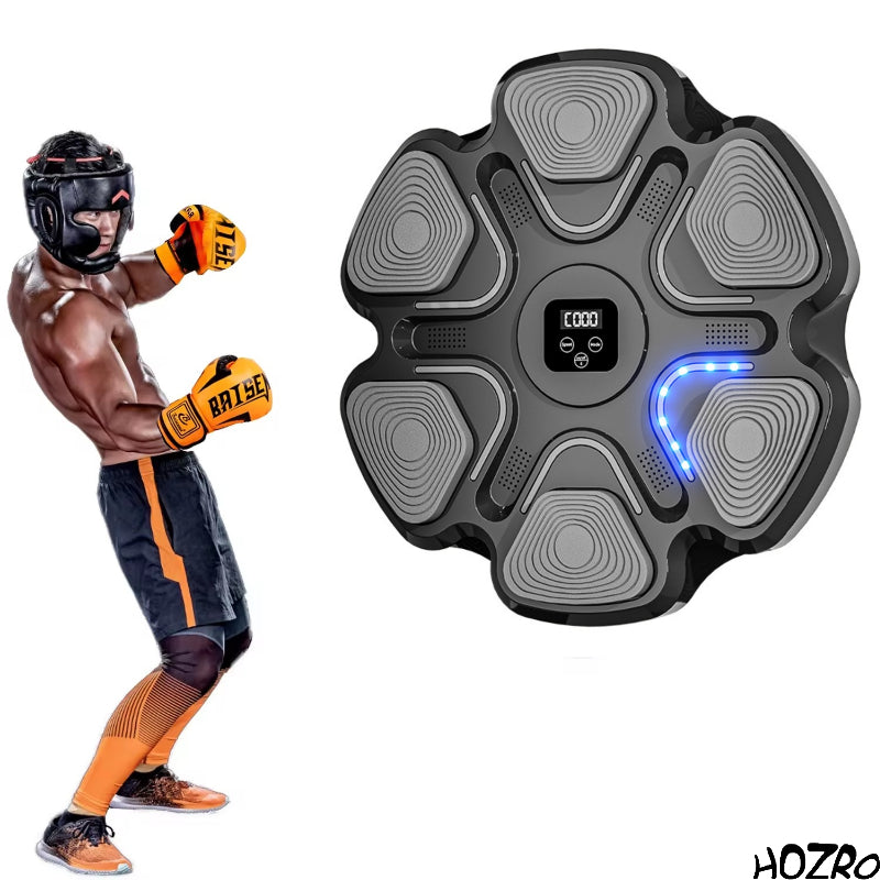 Mașină Profesională de Box HOZRO, cu LED și Muzică – Țintă de Antrenament pentru Reacție, Silențioasă, cu Pad Elastic din Cauciuc