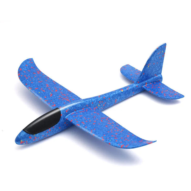 Avion planor cu lumini LED – Albastru, 49 cm, cu baterii incluse BESTSELLS