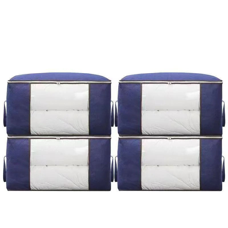 Set 3 Cutii Pliabile pentru Depozitare și Organizare, 60x43x35cm, Albastru, Marimea M